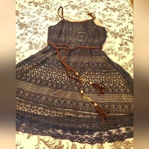 Navy blue lace dress